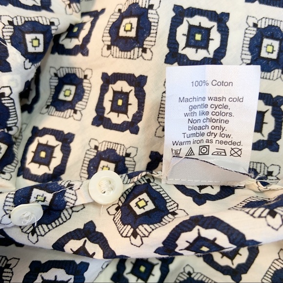 J. Crew Perfect Fit Foulard Print Button Up Shirt - Picture 8 of 8